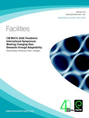 cover image of Facilities, Volume 25, Issue 3 & 4